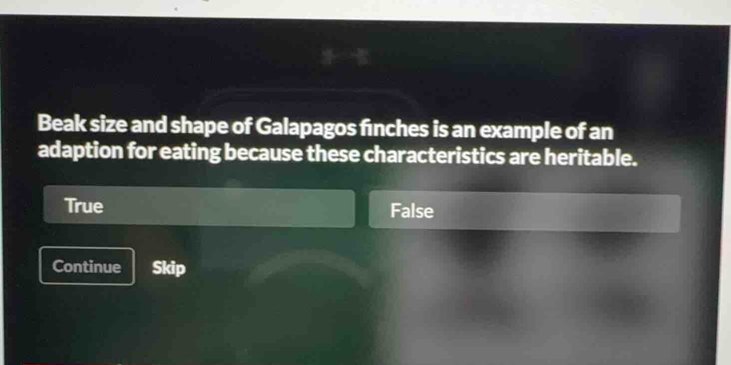 beak size and shape of galapagos finches is an example of an adaption f…