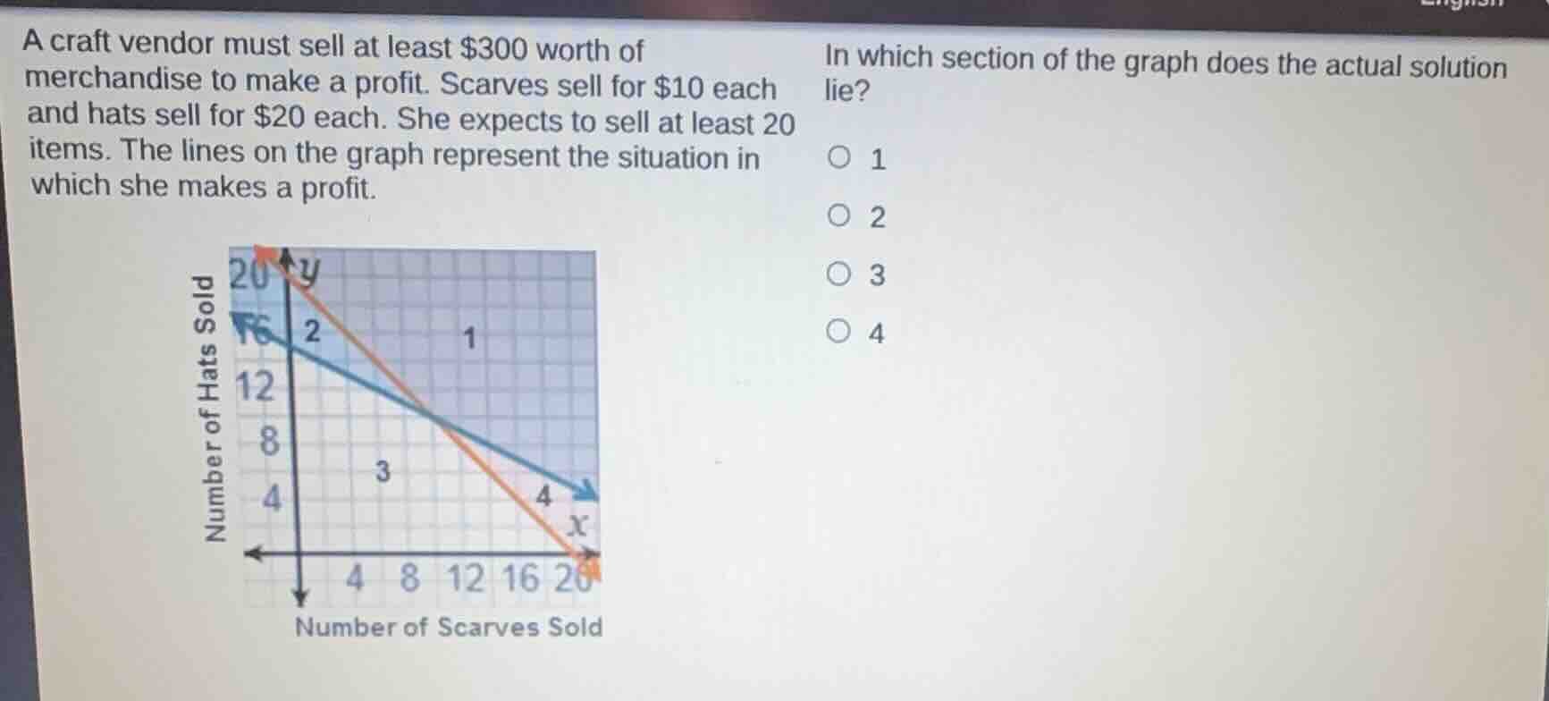 a craft vendor must sell at least $300 worth of merchandise to make a p…