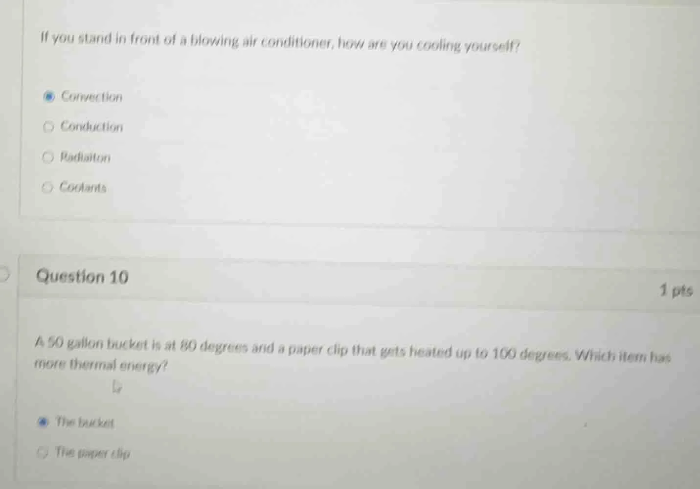if you stand in front of a blowing air conditioner, how are you cooling…