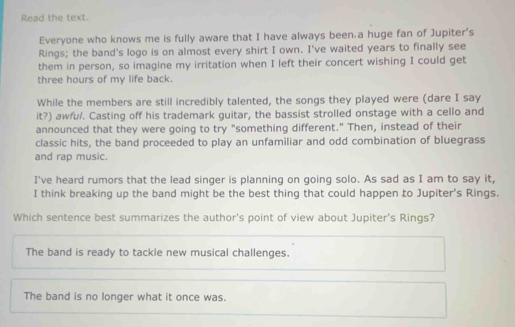 read the text. everyone who knows me is fully aware that i have always …