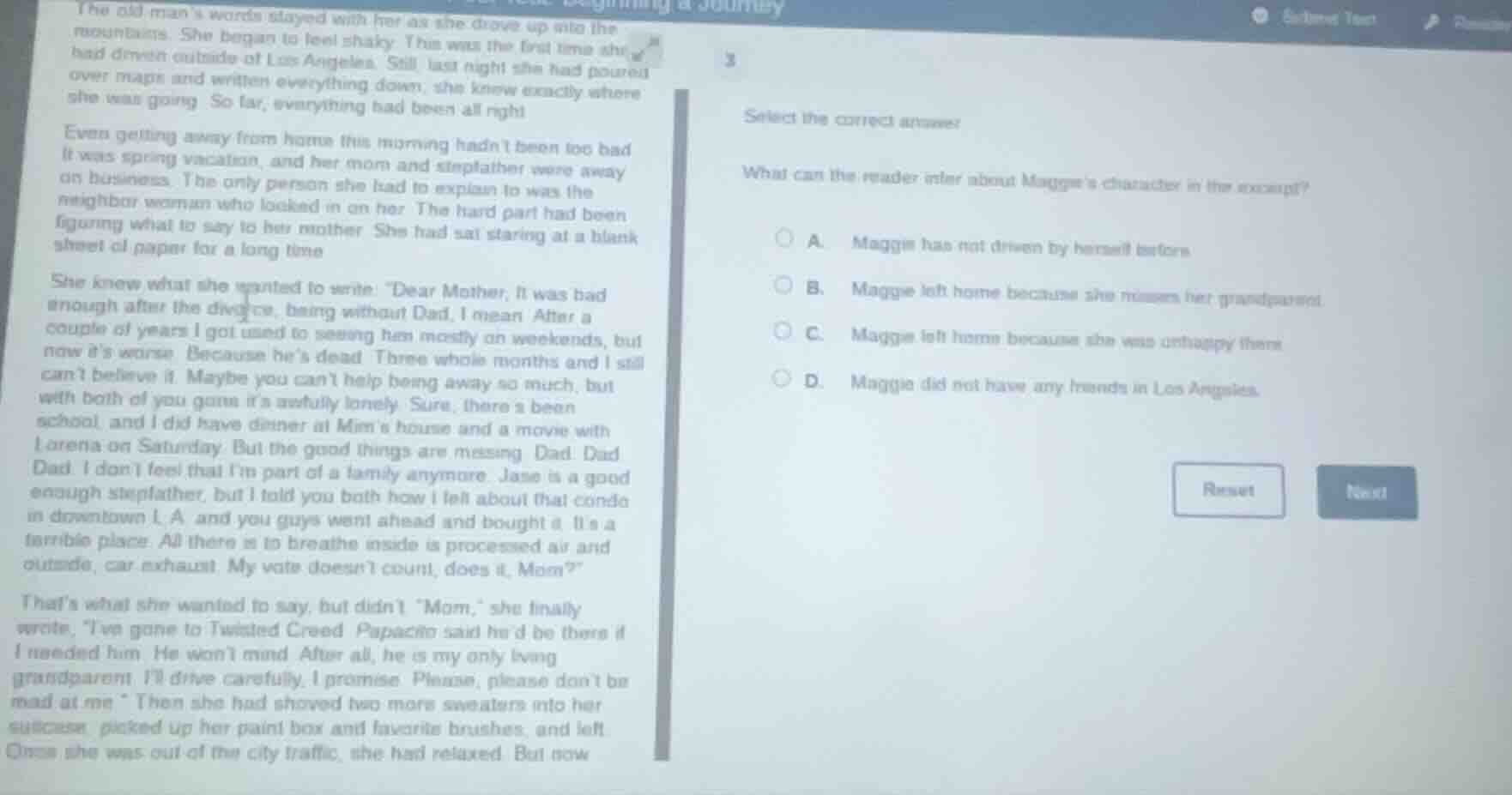 the old man’s words stayed with her as she drove up into the mountains.…