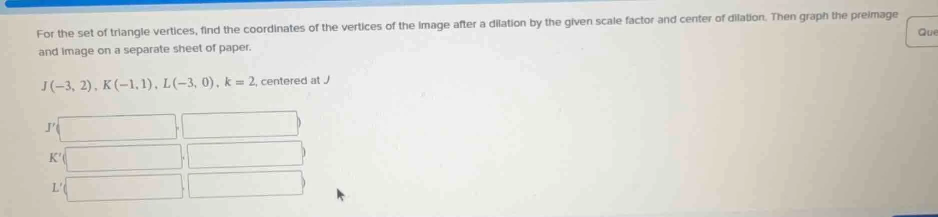 for the set of triangle vertices, find the coordinates of the vertices …