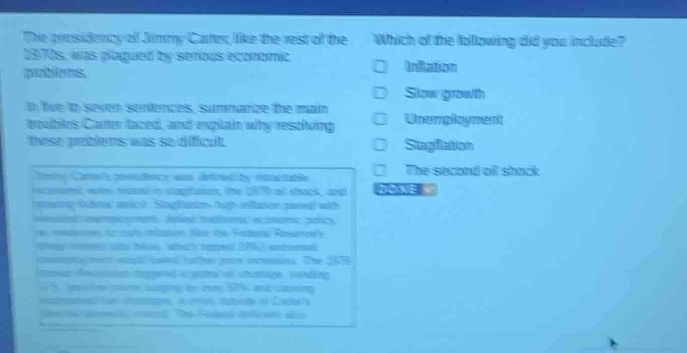 the presidency of jimmy carter, like the rest of the 1970s, was plagued…