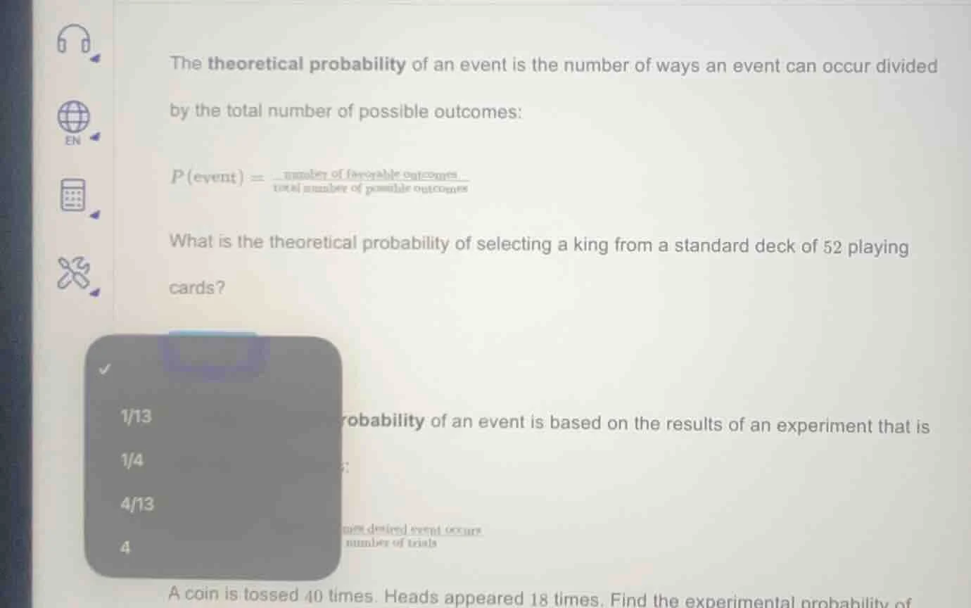 the theoretical probability of an event is the number of ways an event …
