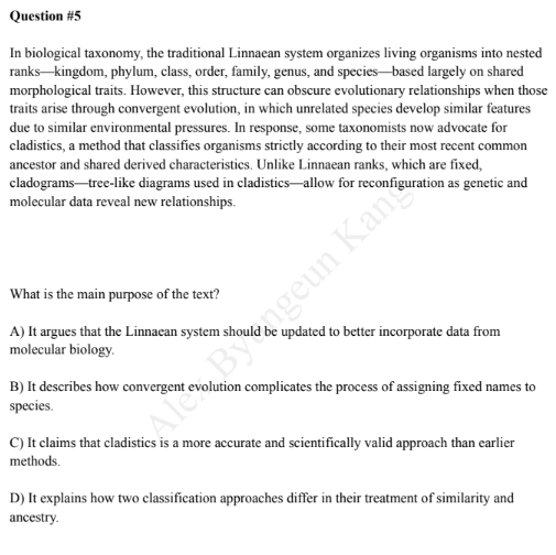 question #5 in biological taxonomy, the traditional linnaean system org…