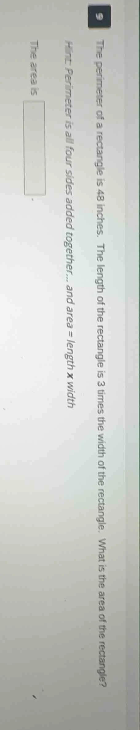 the perimeter of a rectangle is 48 inches. the length of the rectangle …