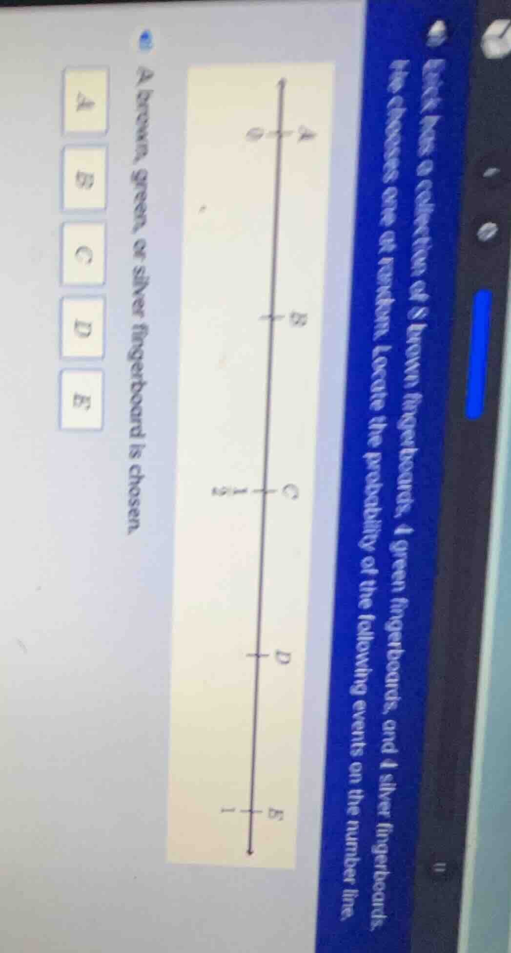 rick has a collection of 8 brown fingerboards, 4 green fingerboards, an…