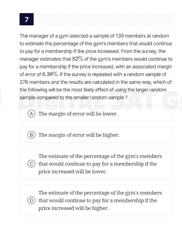 7 the manager of a gym selected a sample of 139 members at random to es…