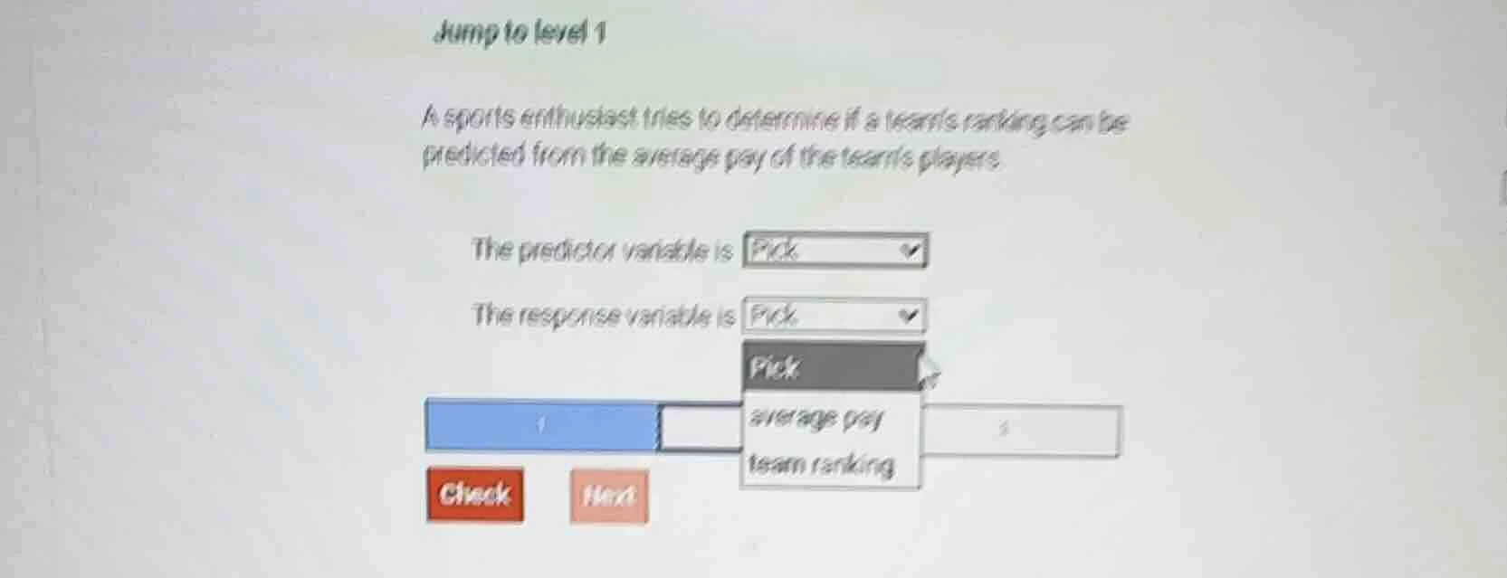 jump to level 1 a sports enthusiast tries to determine if a teams ranki…