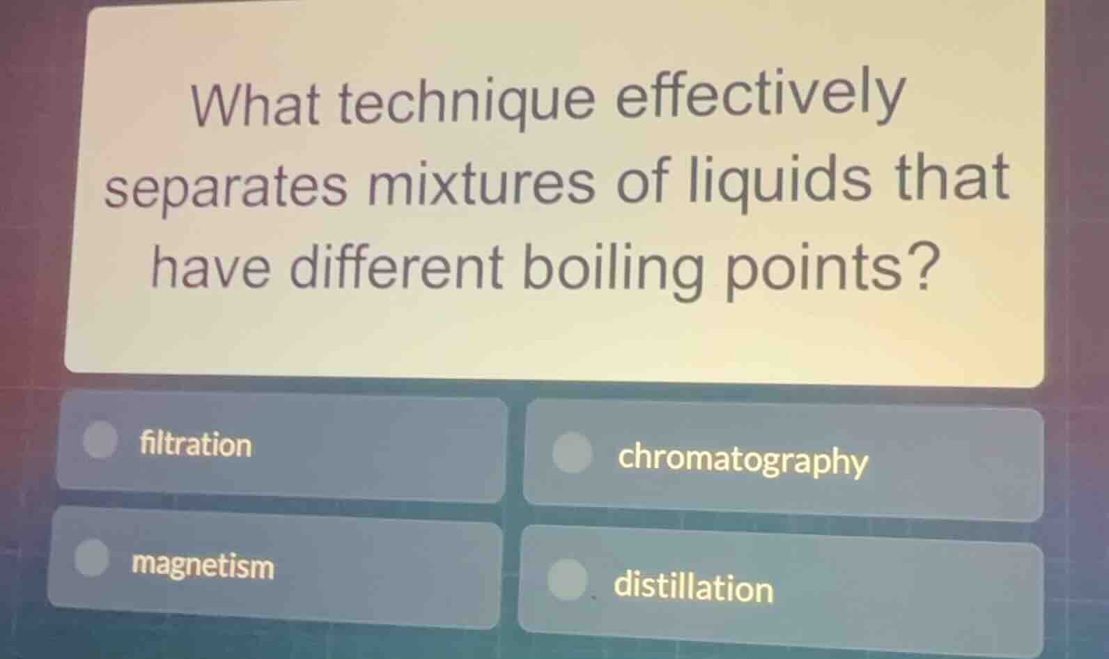 what technique effectively separates mixtures of liquids that have diff…