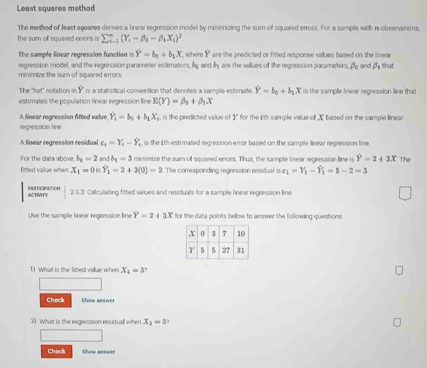 least squares method the method of least squares derives a linear regre…