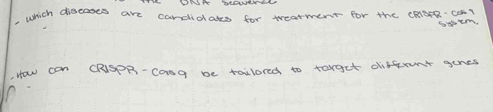- which diseases are candidates for treatment for the crispr - cas9 sys…