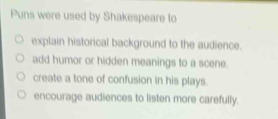 puns were used by shakespeare to explain historical background to the a…