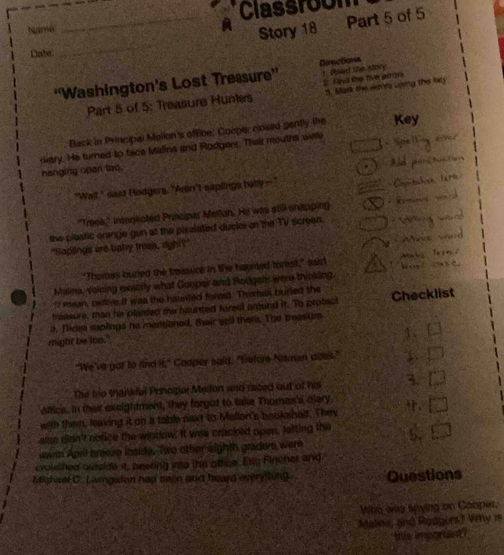 name date a classroom story 18 part 5 of 5 \washingtons lost treasure\ …