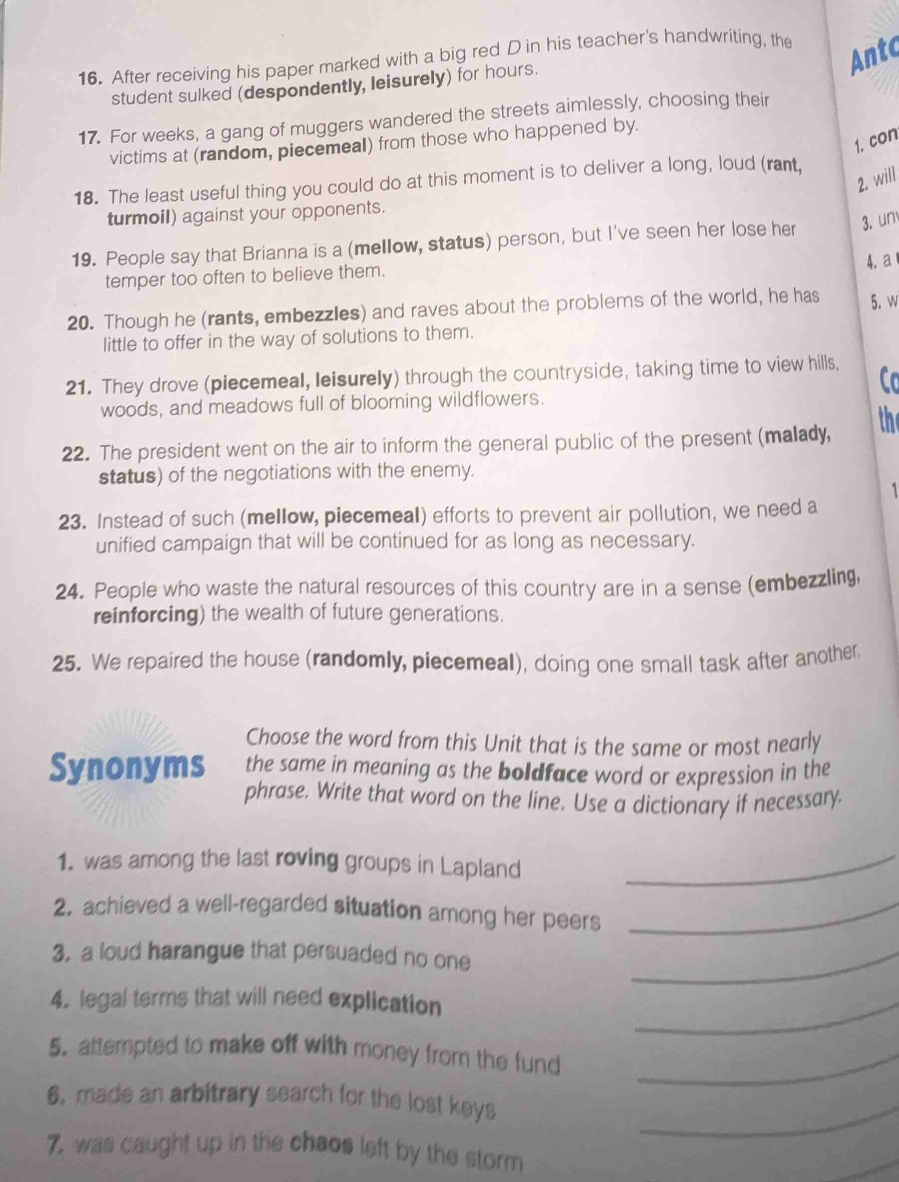 16. after receiving his paper marked with a big red d in his teachers h…