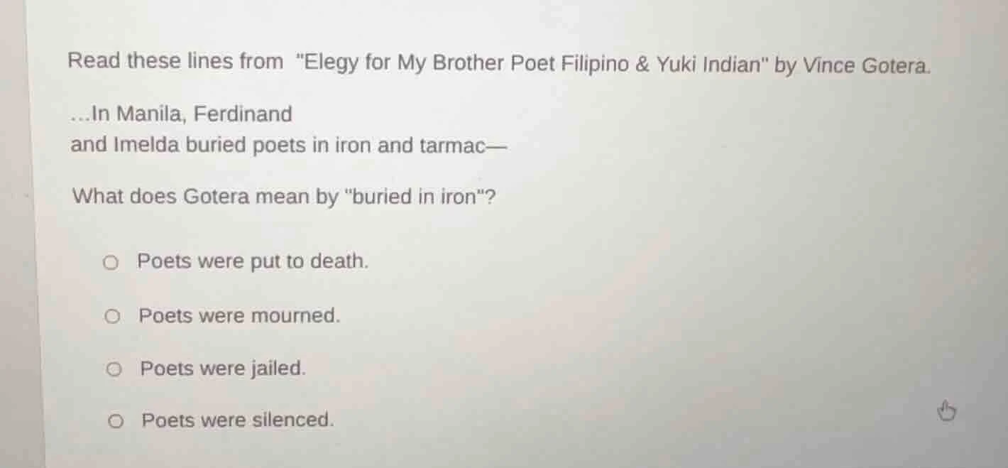 read these lines from \elegy for my brother poet filipino & yuki indian…