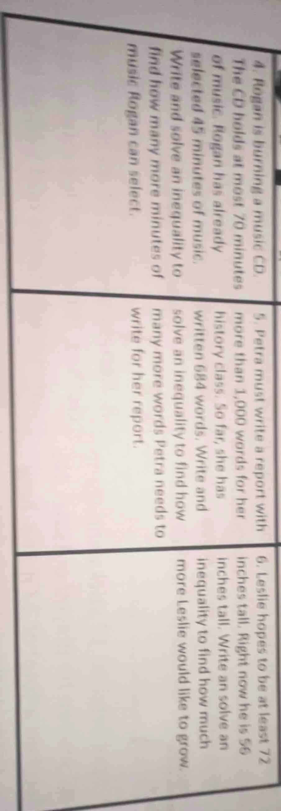 4. rogan is burning a music cd. the cd holds at most 70 minutes of musi…