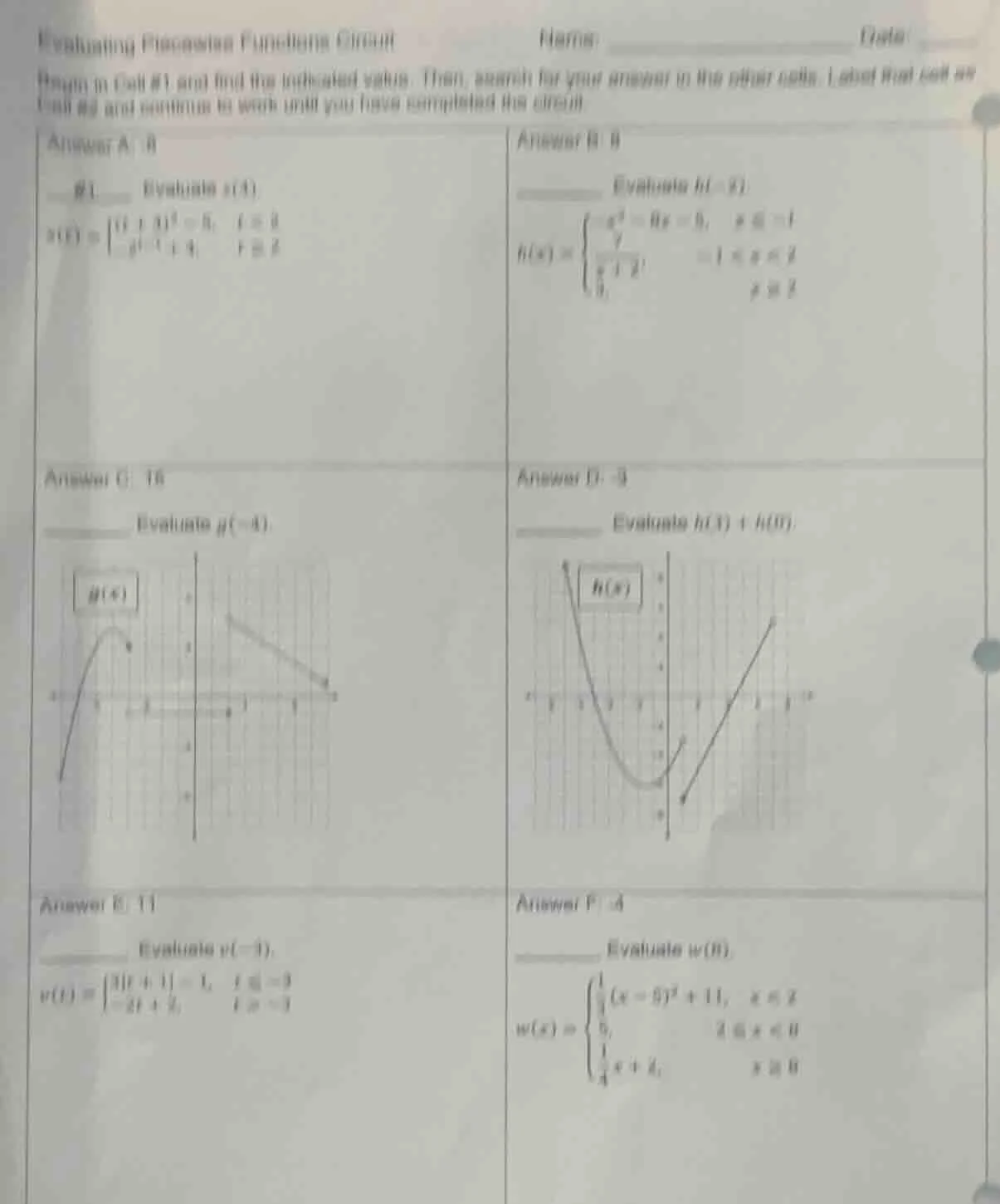evaluating piecewise functions circuit name: date: begin in cell #1 and…