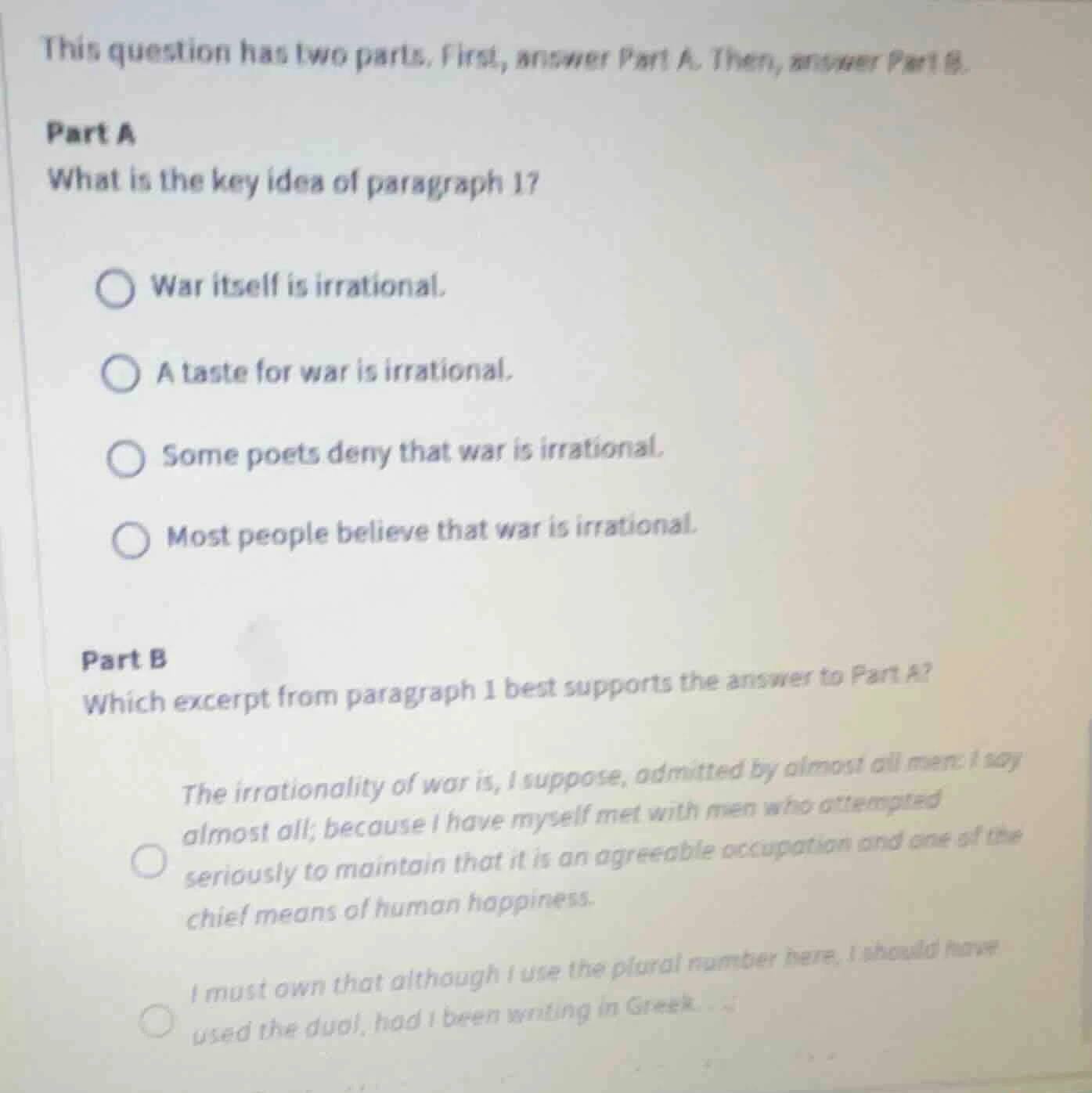 this question has two parts. first, answer part a. then, answer part b.…
