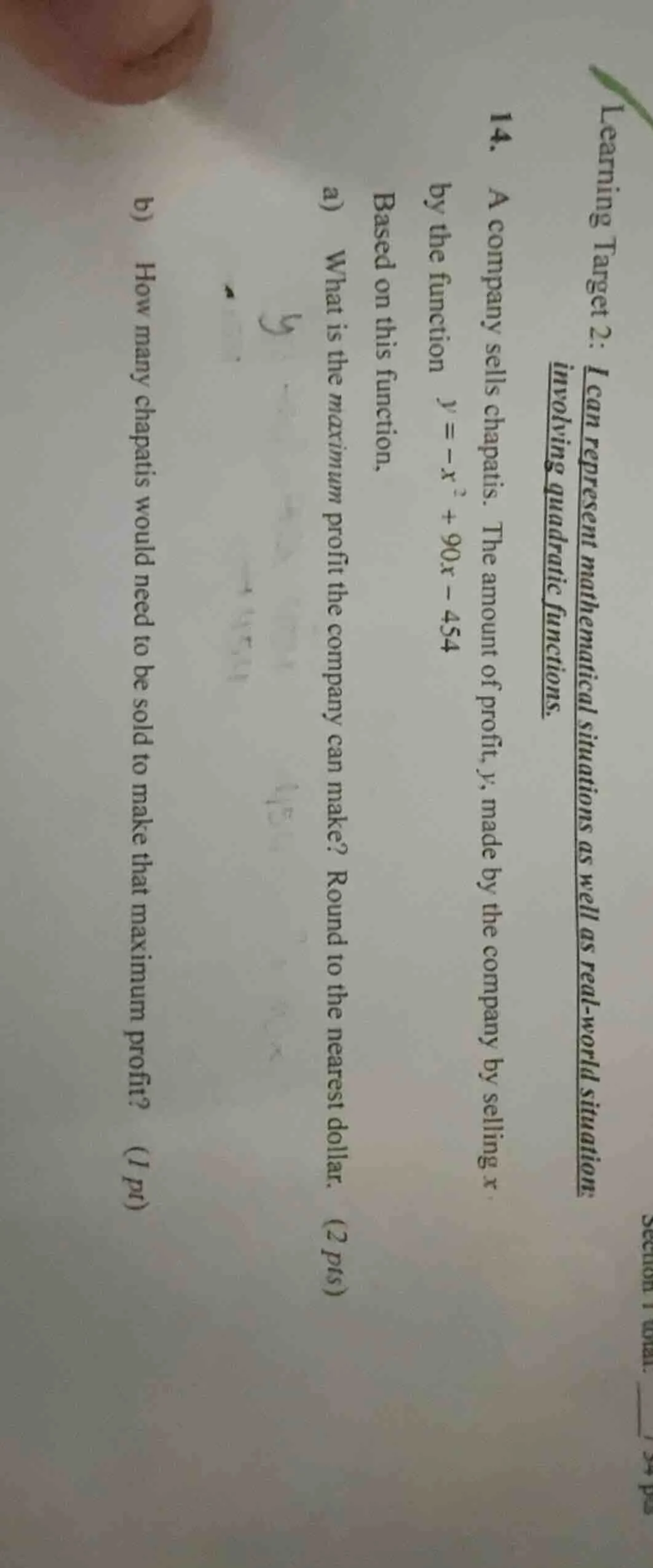 learning target 2: i can represent mathematical situations as well as r…