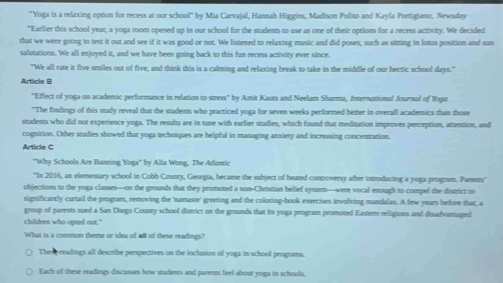 \yoga is a relaxing option for recess at our school\ by mia carvajal, h…