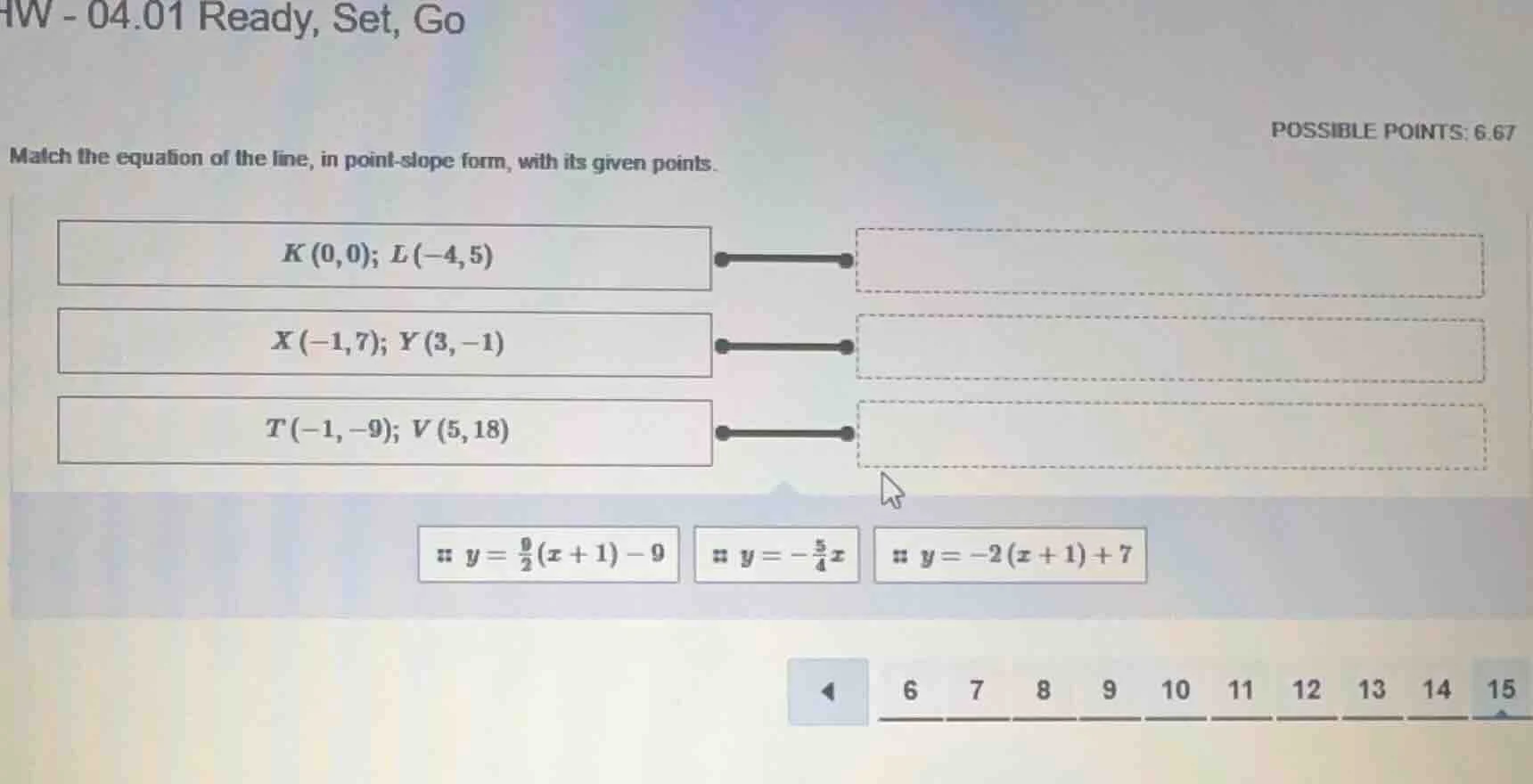 hw - 04.01 ready, set, go possible points: 6.67 match the equation of t…