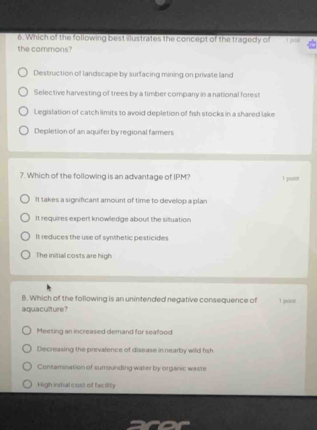 6. which of the following best illustrates the concept of the tragedy o…