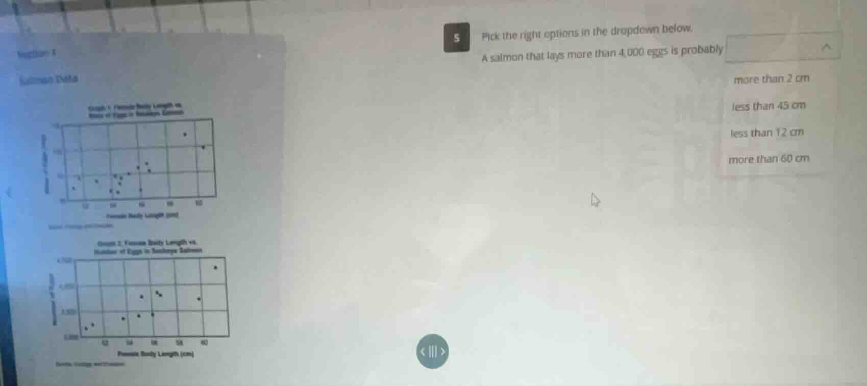 5 pick the right options in the dropdown below. a salmon that lays more…