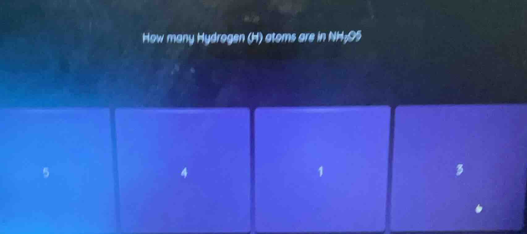 how many hydrogen (h) atoms are in nh₄os
