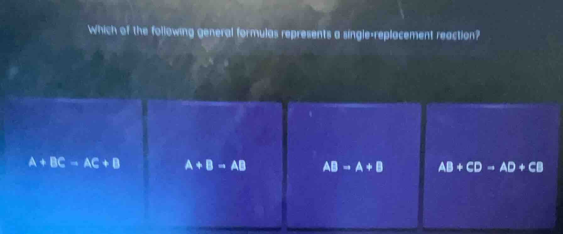 which of the following general formulas represents a single - replaceme…