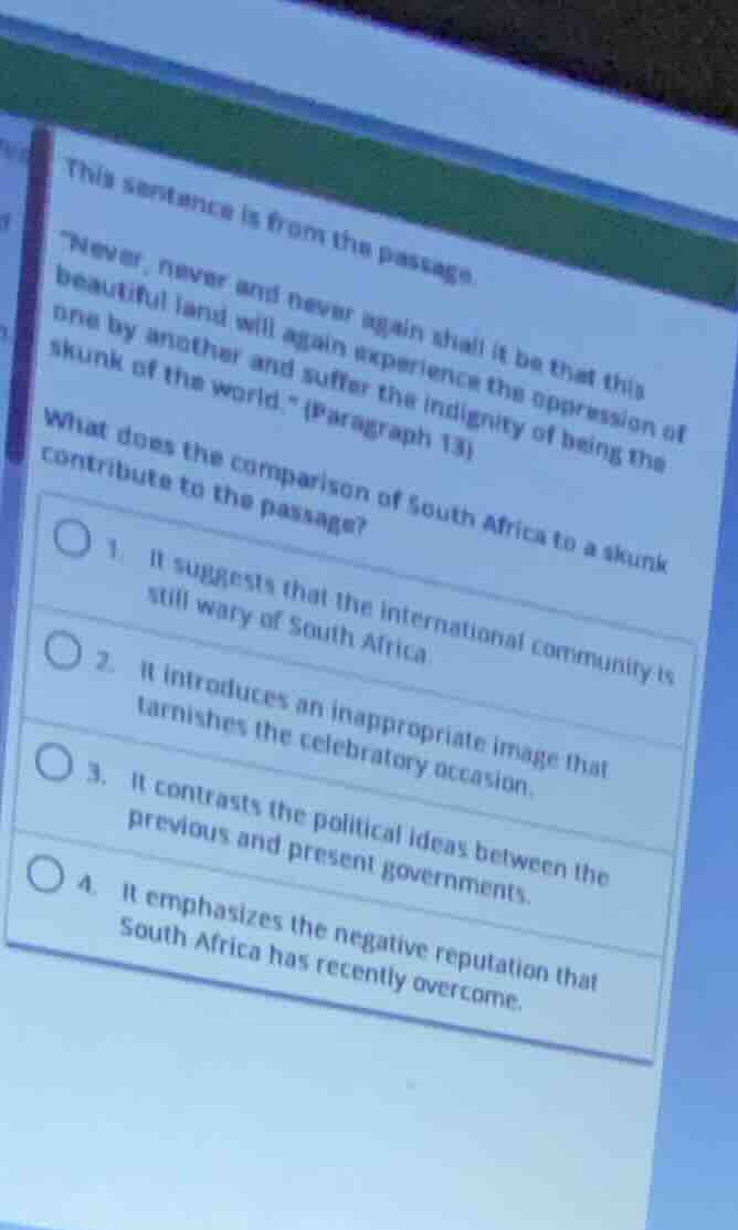 this sentence is from the passage. ever, never and never again shall it…