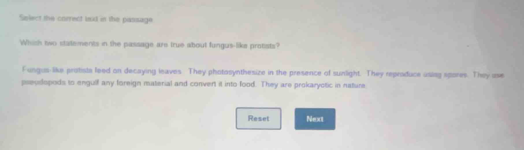 select the correct text in the passage which two statements in the pass…