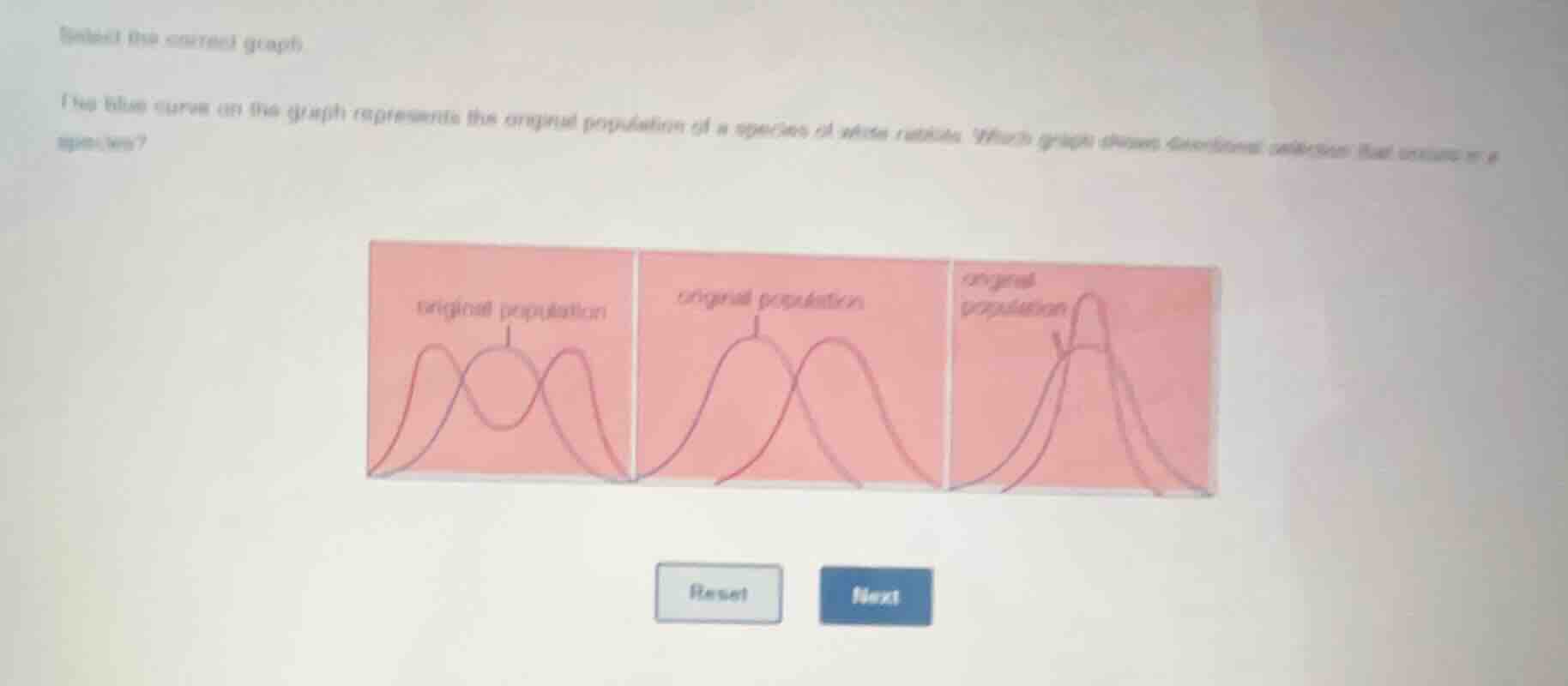 select the correct graph. the blue curve on the graph represents the or…