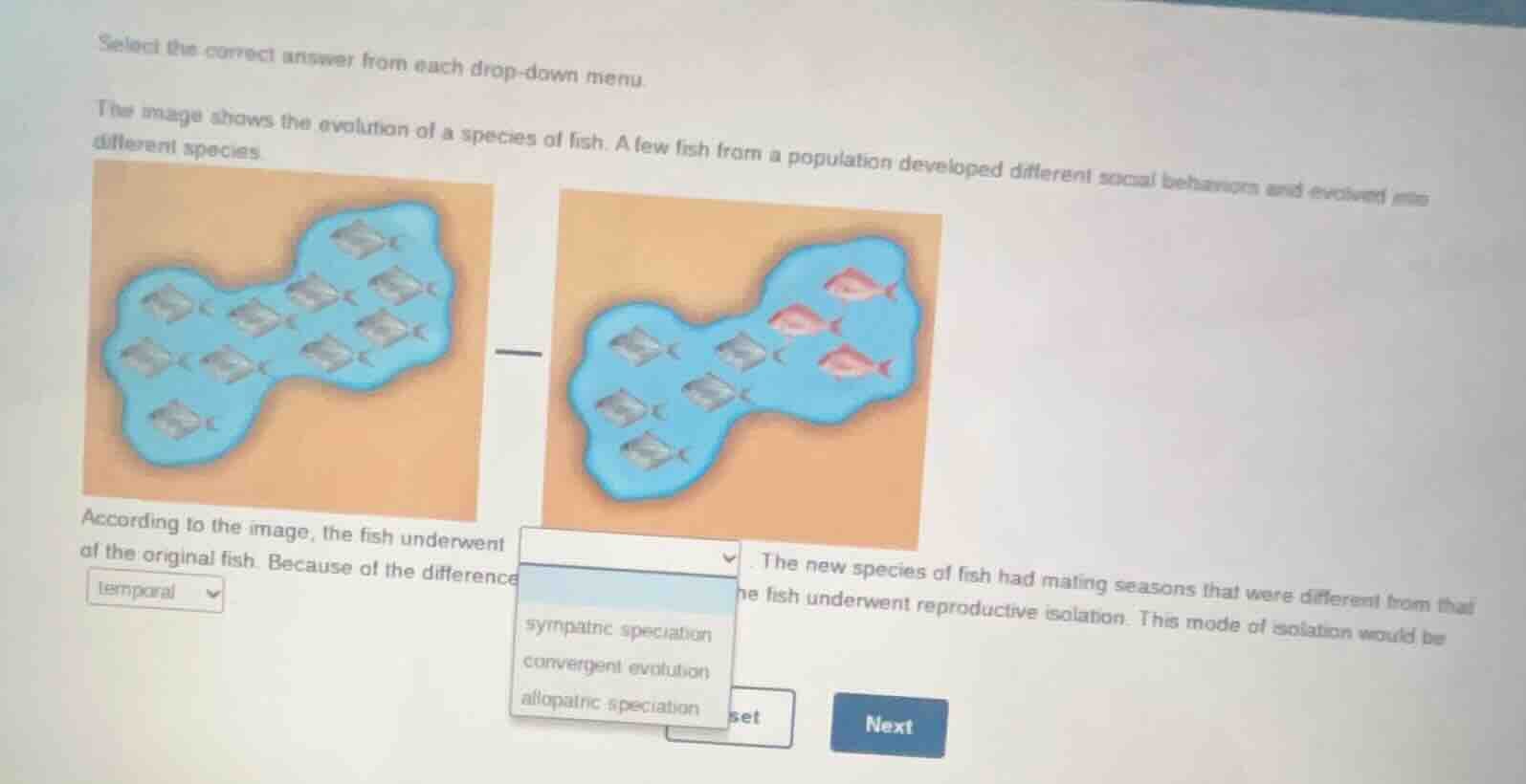 select the correct answer from each drop - down menu. the image shows t…