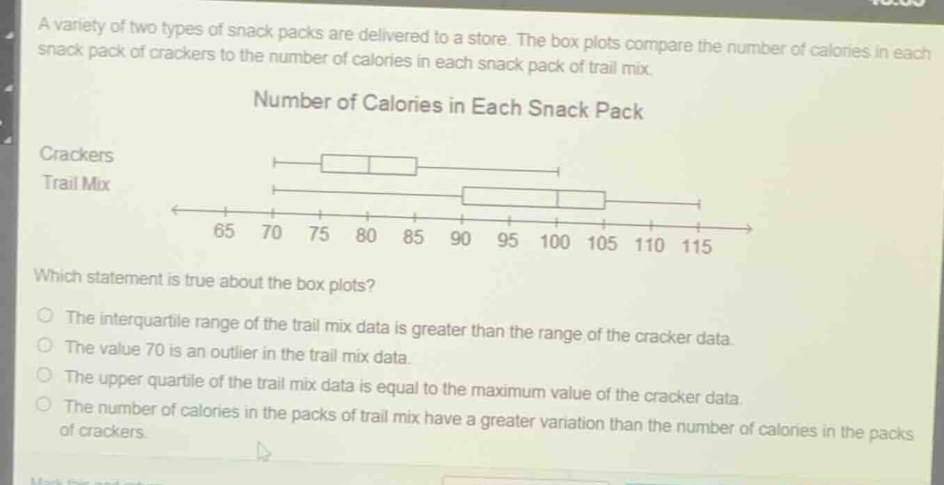 a variety of two types of snack packs are delivered to a store. the box…