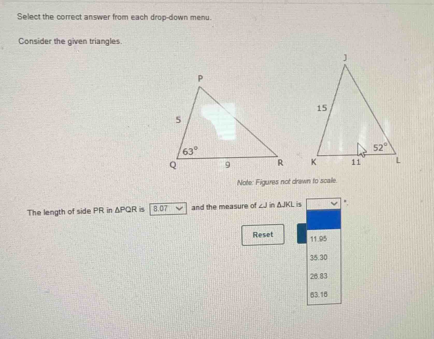 select the correct answer from each drop-down menu. consider the given …