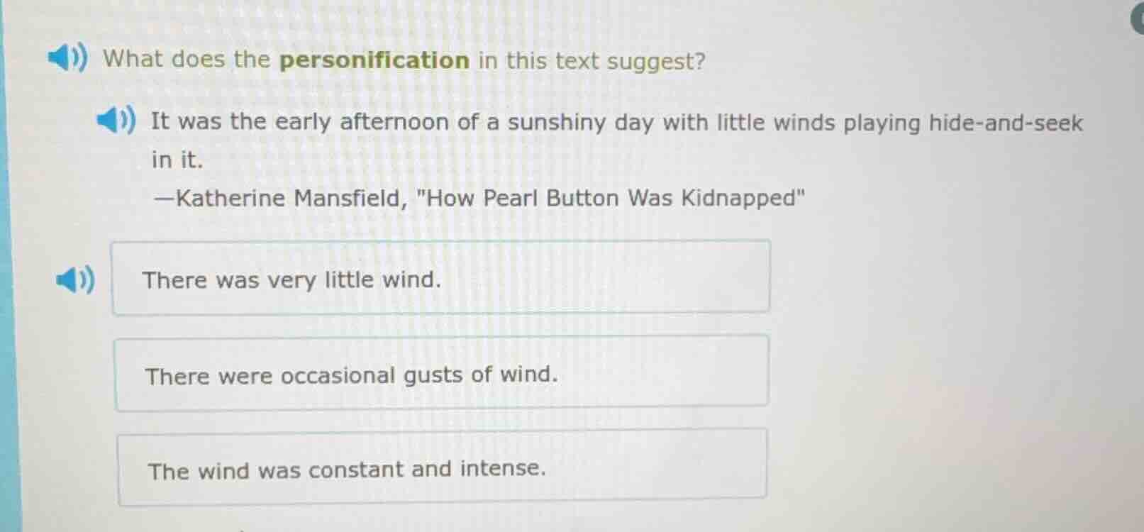 what does the personification in this text suggest? it was the early af…