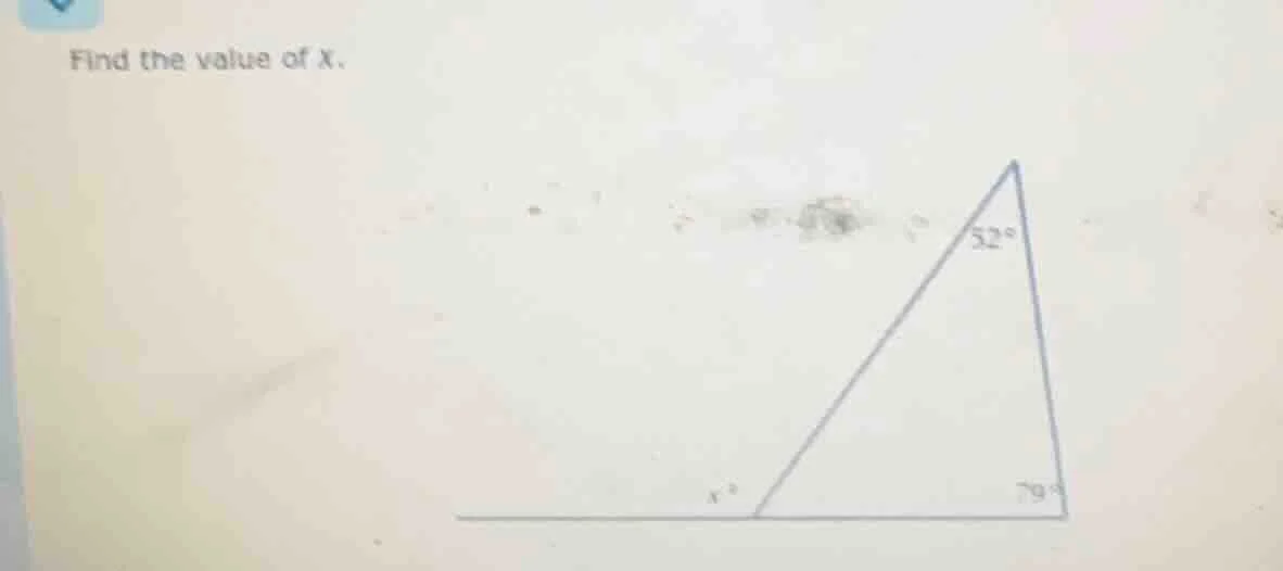 find the value of x.