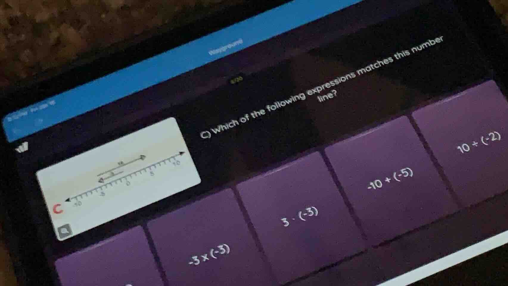 which of the following expressions matches this number line? expression…