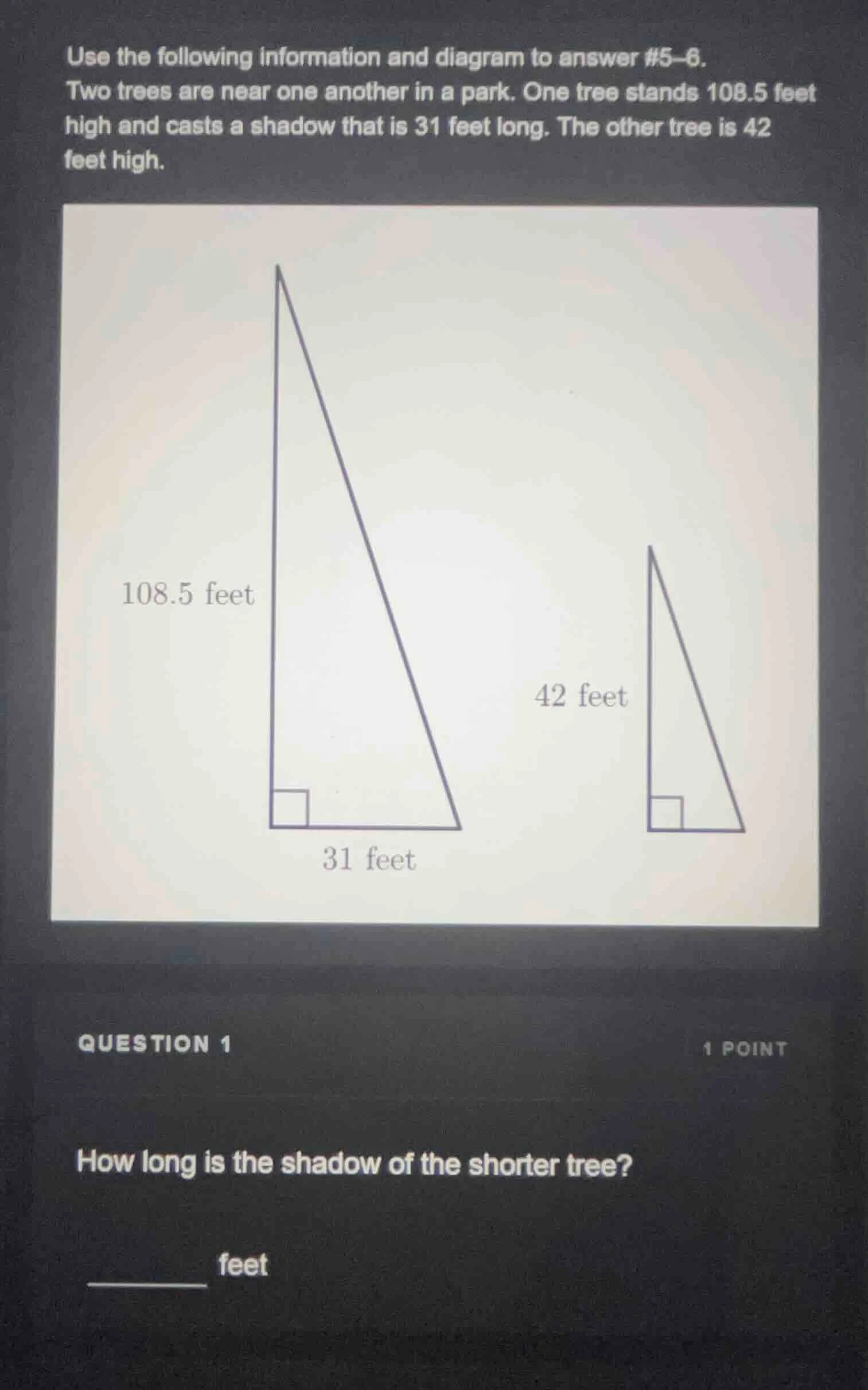 use the following information and diagram to answer #5–6. two trees are…