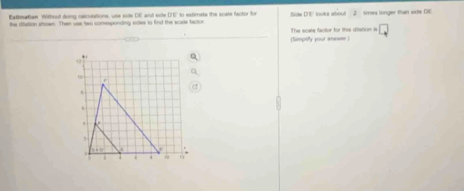 estimation without doing calculations, use side de and side de to estim…