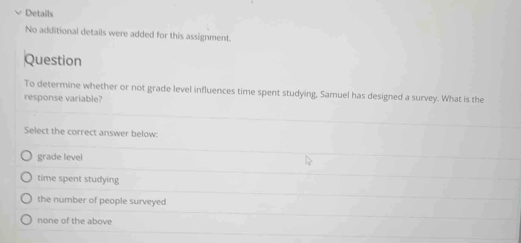 details no additional details were added for this assignment. question …