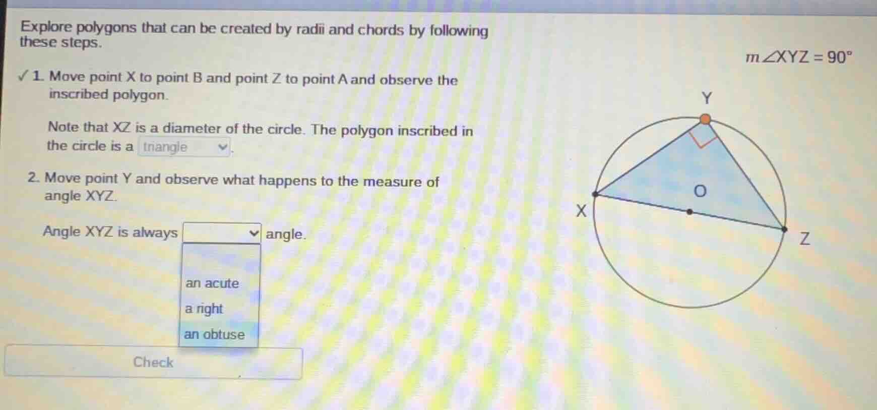 explore polygons that can be created by radii and chords by following t…