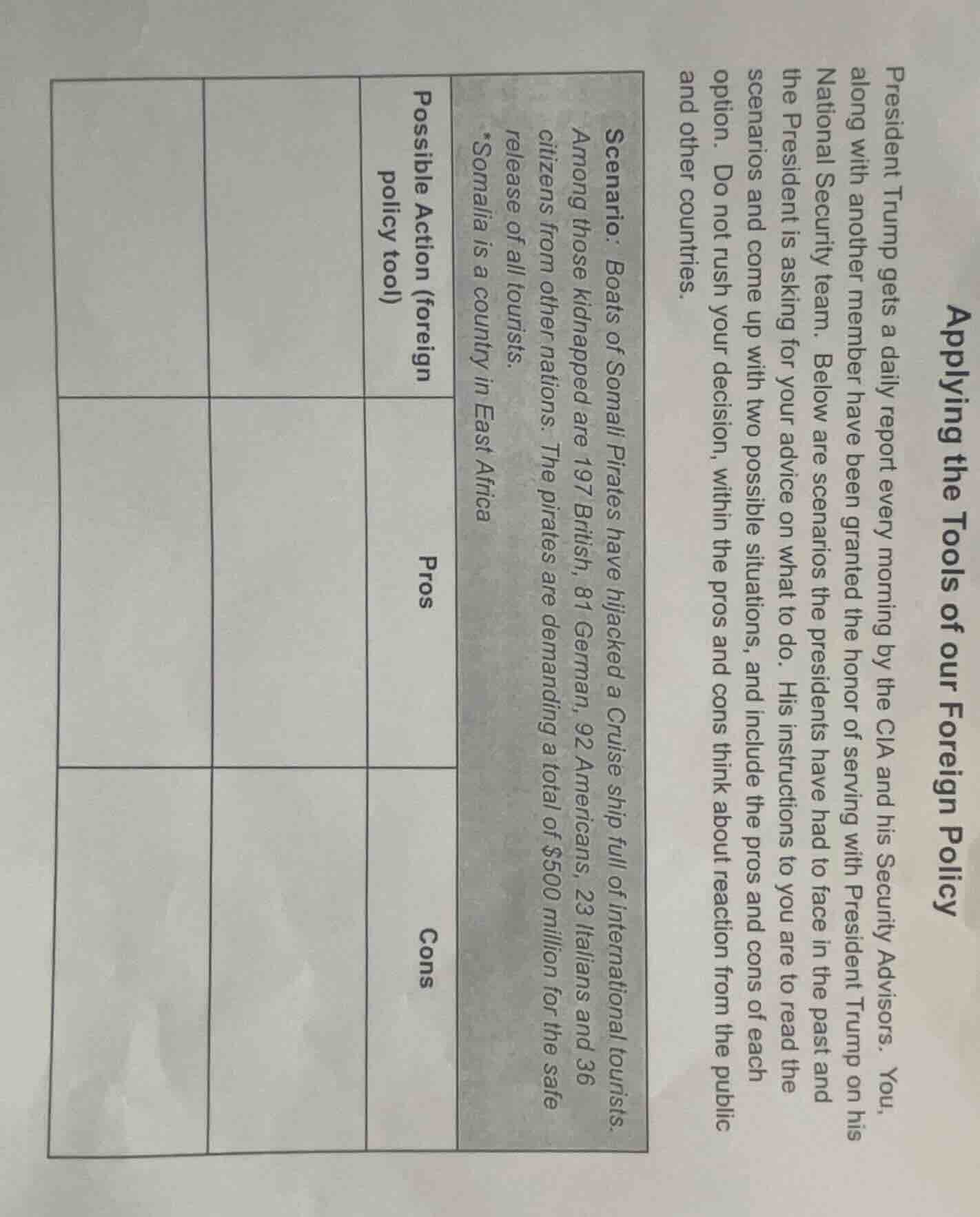 applying the tools of our foreign policy president trump gets a daily r…