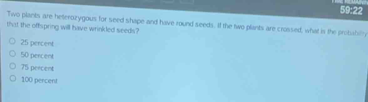 two plants are heterozygous for seed shape and have round seeds. if the…