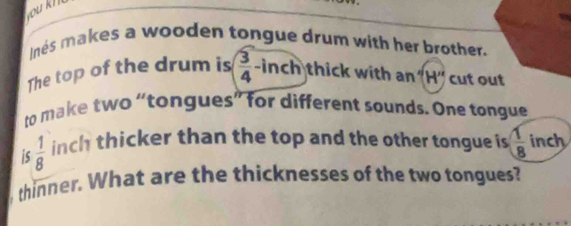 inés makes a wooden tongue drum with her brother. the top of the drum i…