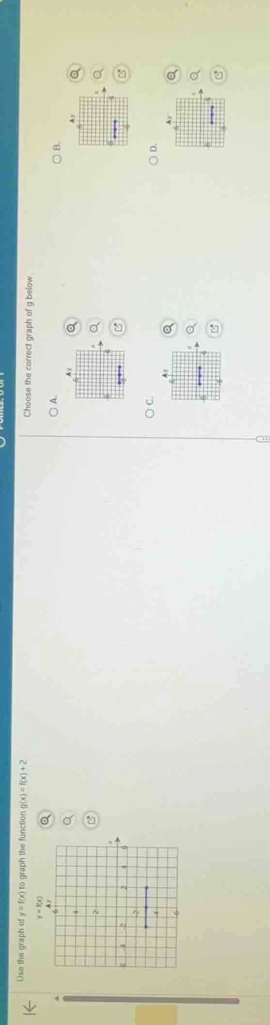 use the graph of ( y = f(x) ) to graph the function ( g(x) = f(x) + 2 )…