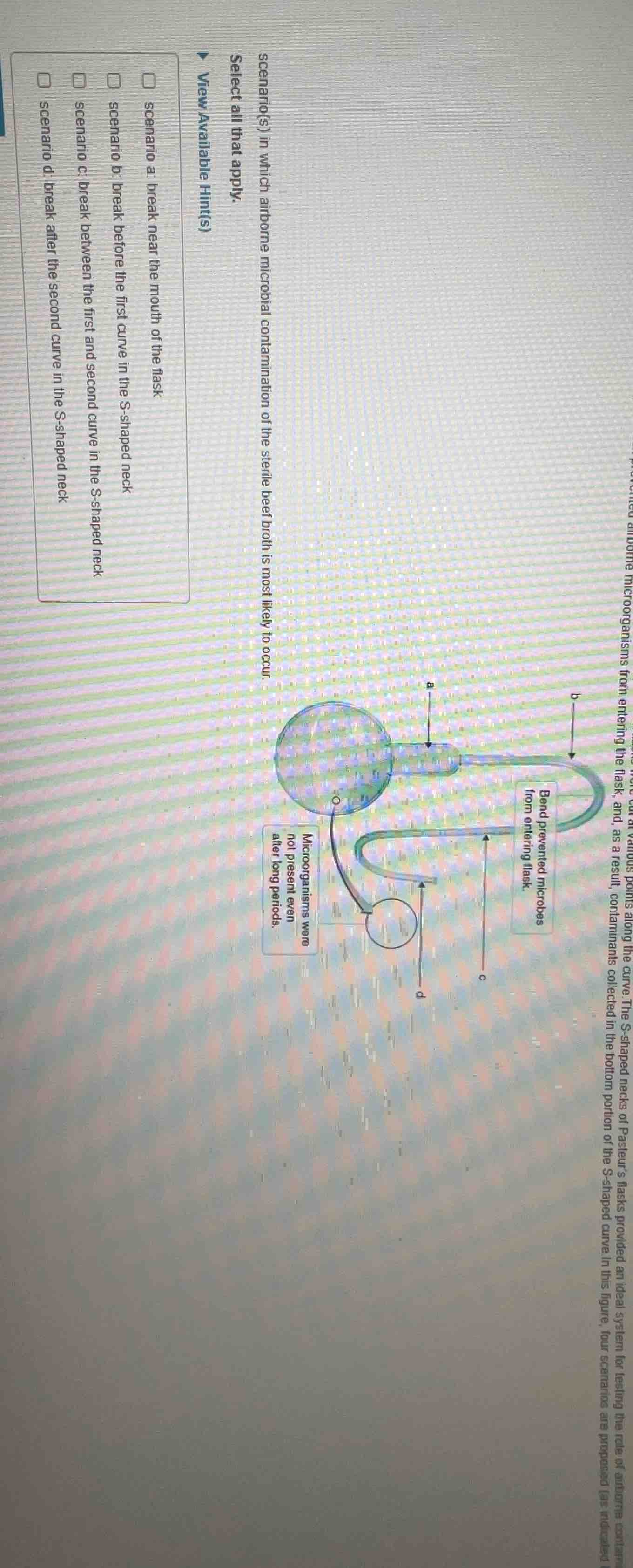 scenario(s) in which airborne microbial contamination of the sterile be…