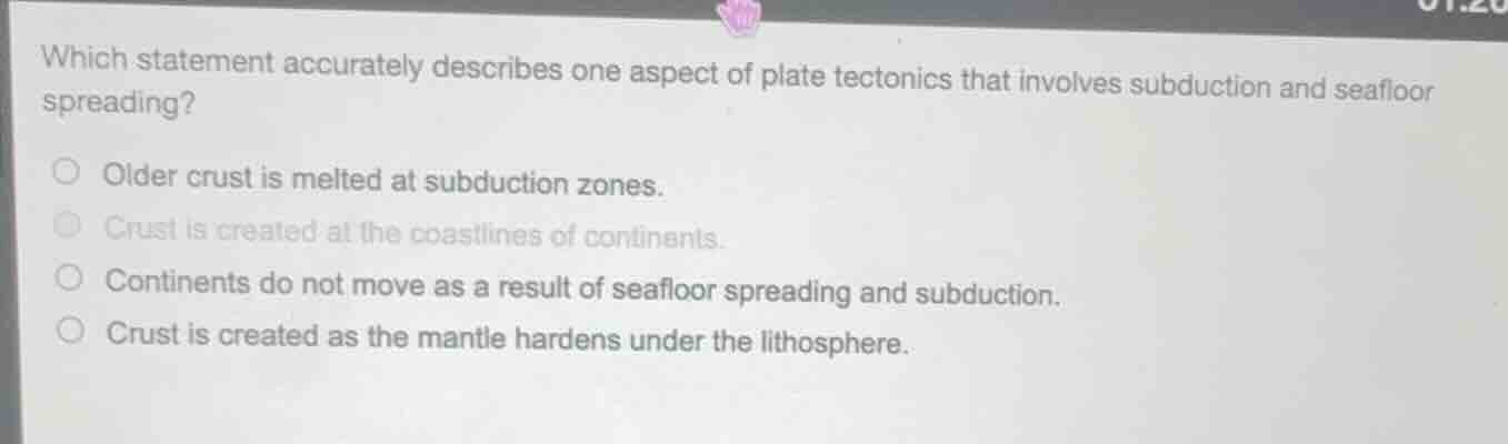 which statement accurately describes one aspect of plate tectonics that…