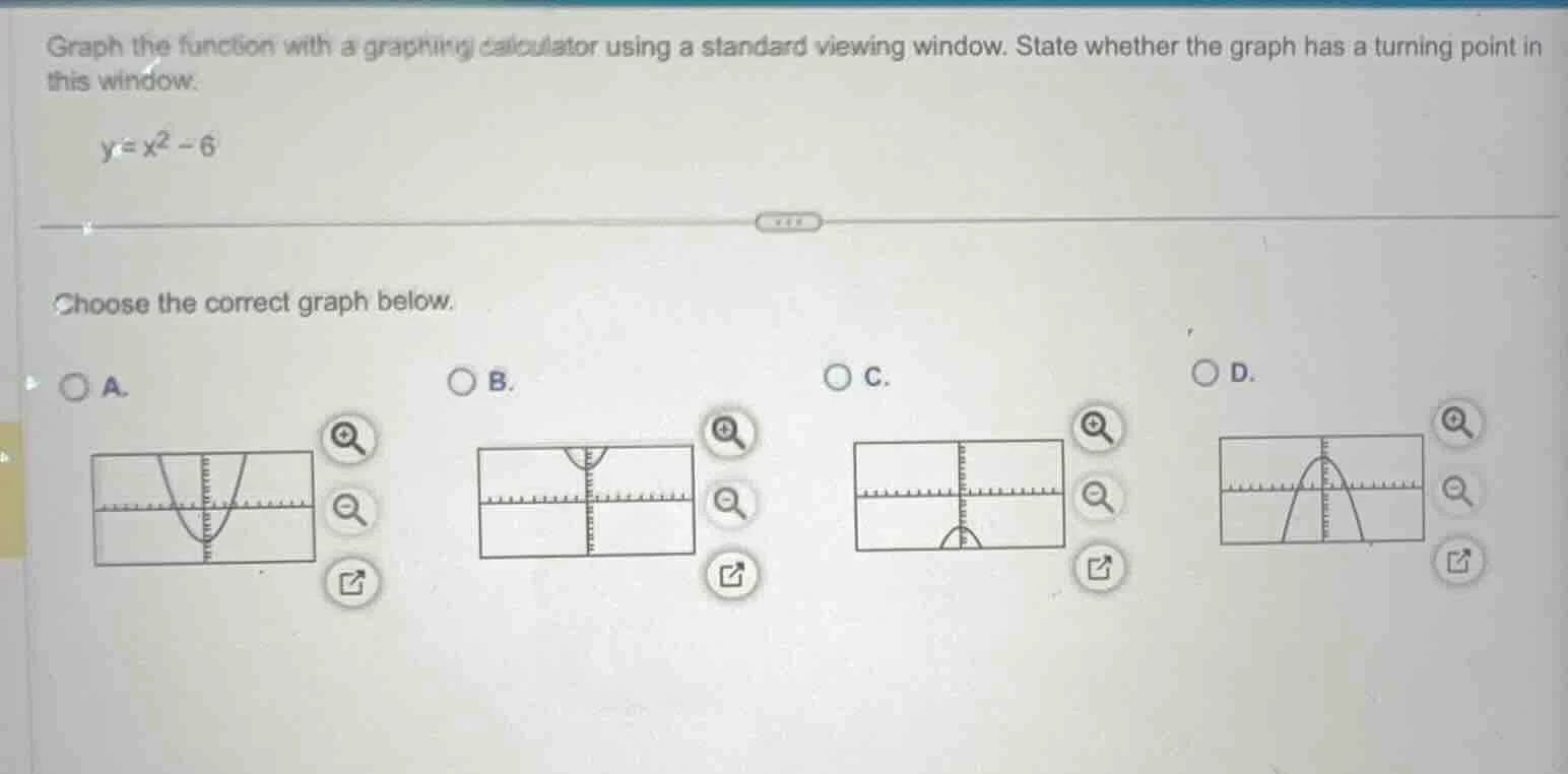 graph the function with a graphing calculator using a standard viewing …
